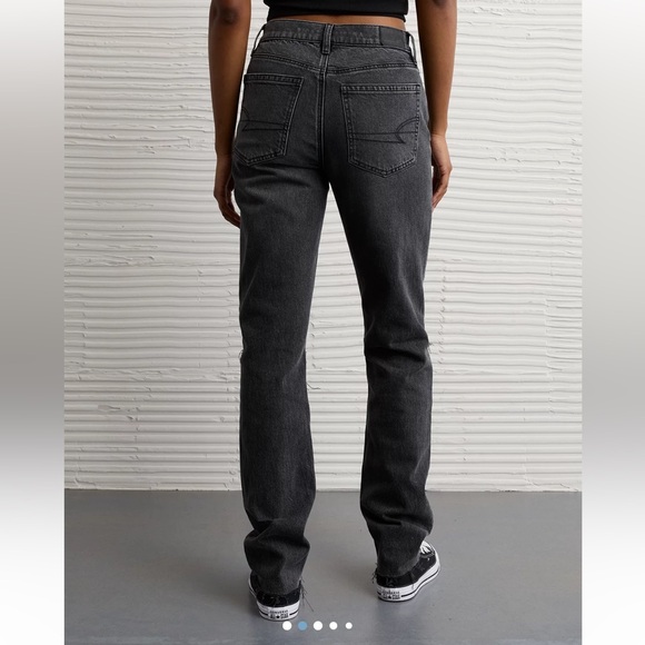 American Eagle Outfitters Black Straight Leg Jeans - Picture 2 of 6